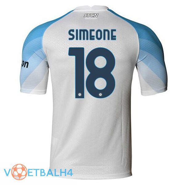 SSC Napoli (Simeone 18) voetbal jerseys thuis wit 2022-2023