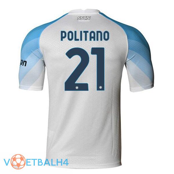 SSC Napoli (Politano 21) voetbal jerseys thuis wit 2022-2023