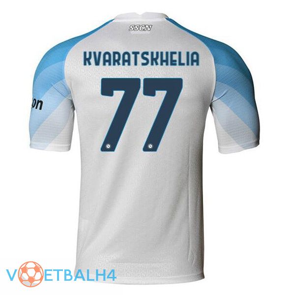 SSC Napoli (Kvaratskhelia 77) voetbal jerseys thuis wit 2022-2023