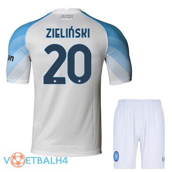 SSC Napoli (Zieliński 20) kinderen voetbal jerseys thuis wit 2022-2023