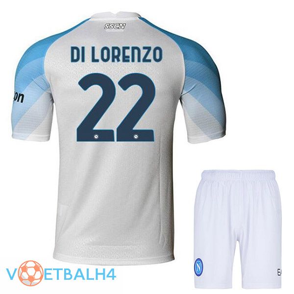 SSC Napoli (Di Lorenzo 22) kinderen voetbal jerseys thuis wit 2022-2023