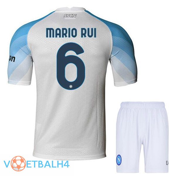 SSC Napoli (Mario Rui 6) kinderen voetbal jerseys thuis wit 2022-2023