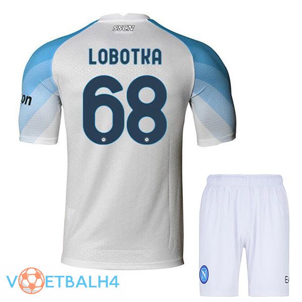 SSC Napoli (Lobotka 68) kinderen voetbal jerseys thuis wit 2022-2023