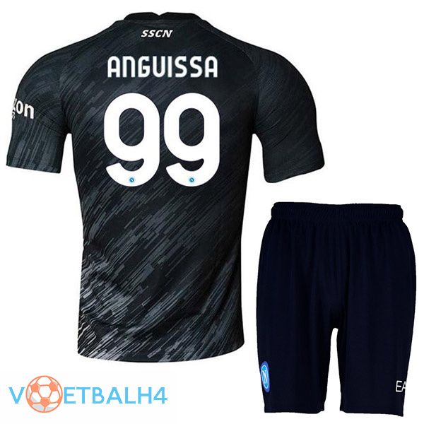 SSC Napoli (Anguissa 99) kinderen voetbal jerseys derde zwart 2022-2023