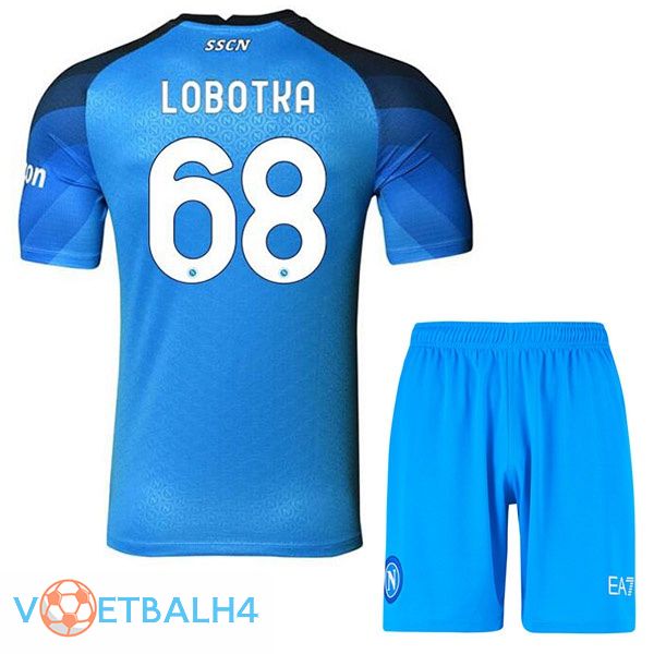 SSC Napoli (Lobotka 68) kinderen voetbal jerseys thuis blauw 2022-2023