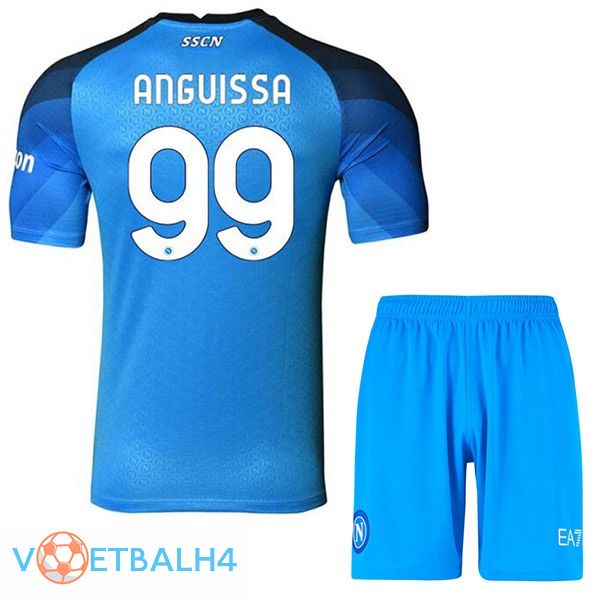 SSC Napoli (Anguissa 99) kinderen voetbal jerseys thuis blauw 2022-2023