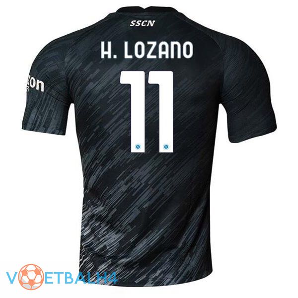 SSC Napoli (H. Lozano 11) voetbal jerseys derde zwart 2022-2023