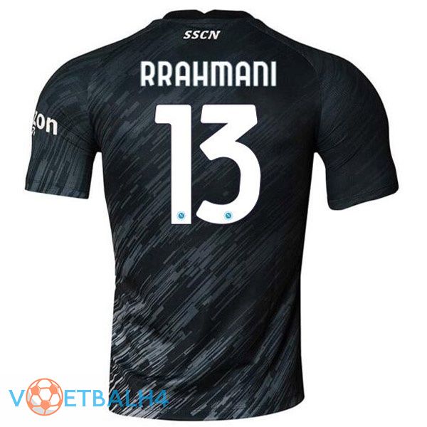 SSC Napoli (Rrahmani 13) voetbal jerseys derde zwart 2022-2023