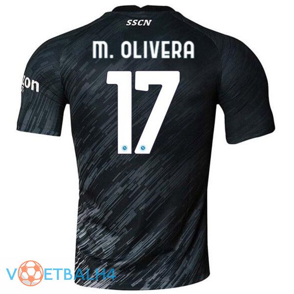 SSC Napoli (M. Olivera 17) voetbal jerseys derde zwart 2022-2023