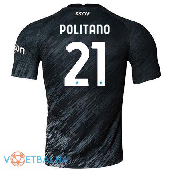 SSC Napoli (Politano 21) voetbal jerseys derde zwart 2022-2023