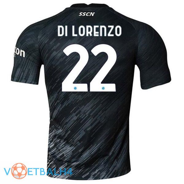 SSC Napoli (Di Lorenzo 22) voetbal jerseys derde zwart 2022-2023