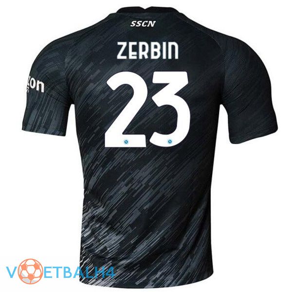 SSC Napoli (Zerbin 23) voetbal jerseys derde zwart 2022-2023