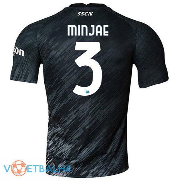 SSC Napoli (Minjae 3) voetbal jerseys derde zwart 2022-2023