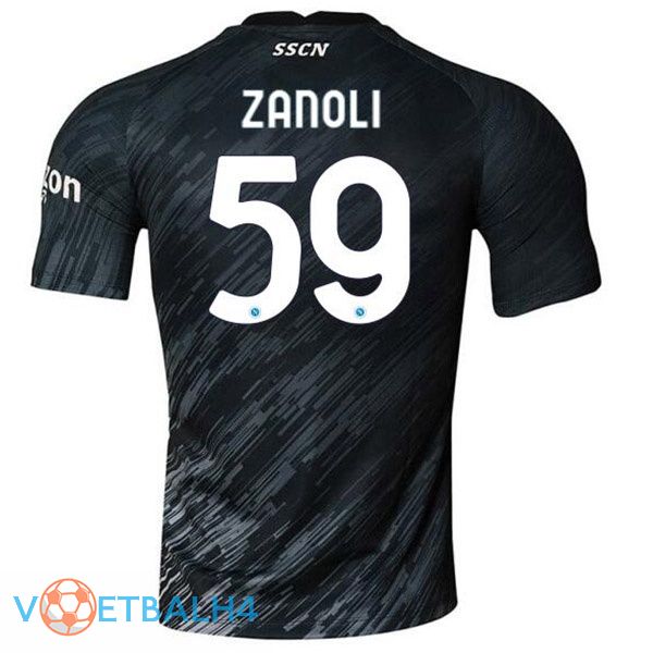 SSC Napoli (Zanoli 59) voetbal jerseys derde zwart 2022-2023