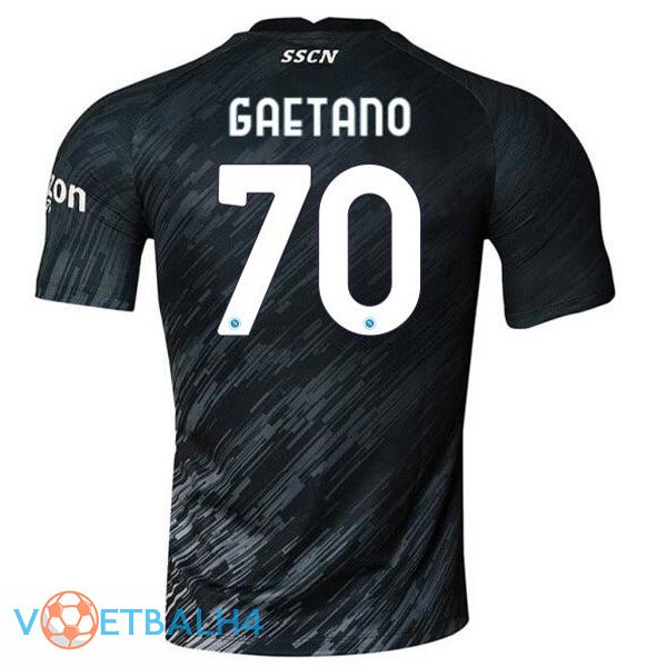 SSC Napoli (Gaetano 70) voetbal jerseys derde zwart 2022-2023