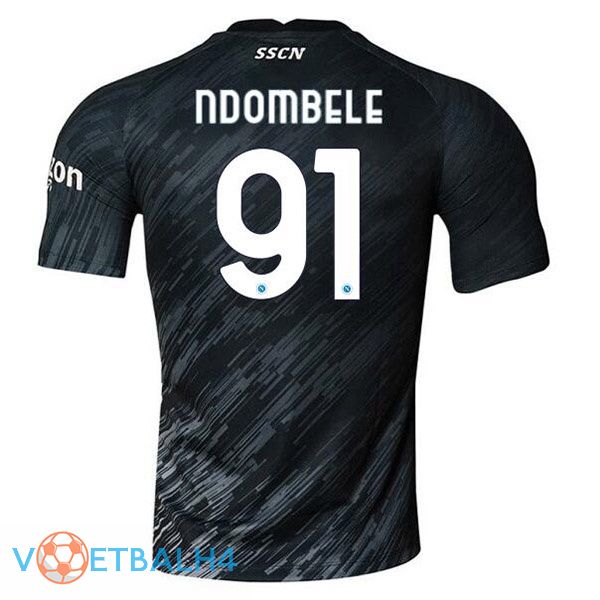 SSC Napoli (Ndombele 91) voetbal jerseys derde zwart 2022-2023