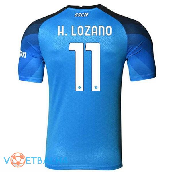 SSC Napoli (H. Lozano 11) voetbal jerseys thuis blauw 2022-2023