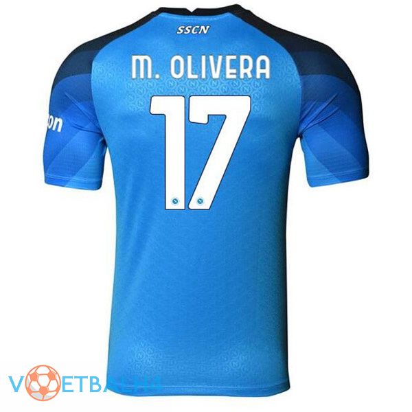 SSC Napoli (M. Olivera 17) voetbal jerseys thuis blauw 2022-2023