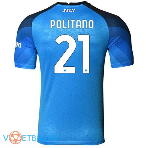 SSC Napoli (Politano 21) voetbal jerseys thuis blauw 2022-2023