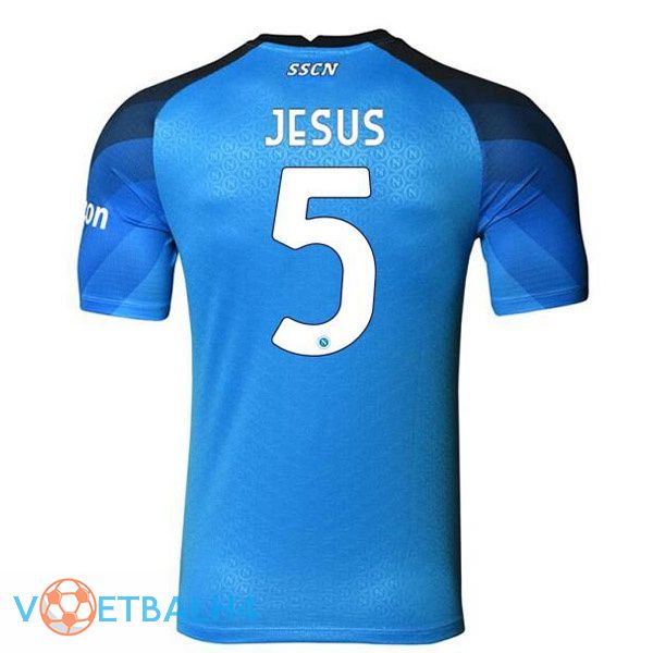 SSC Napoli (Jesus 5) voetbal jerseys thuis blauw 2022-2023