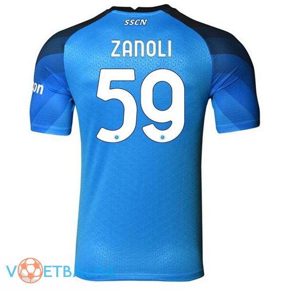 SSC Napoli (Zanoli 59) voetbal jerseys thuis blauw 2022-2023