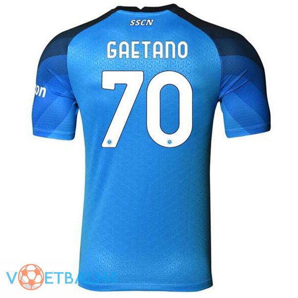 SSC Napoli (Gaetano 70) voetbal jerseys thuis blauw 2022-2023