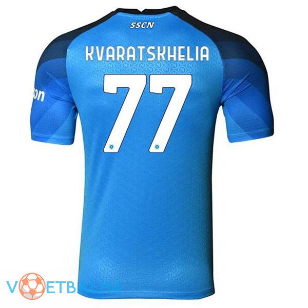 SSC Napoli (Kvaratskhelia 77) voetbal jerseys thuis blauw 2022-2023