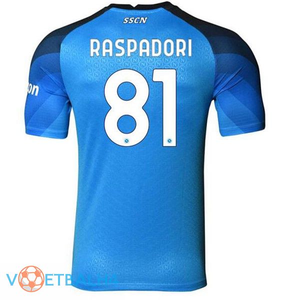 SSC Napoli (Raspadori 81) voetbal jerseys thuis blauw 2022-2023