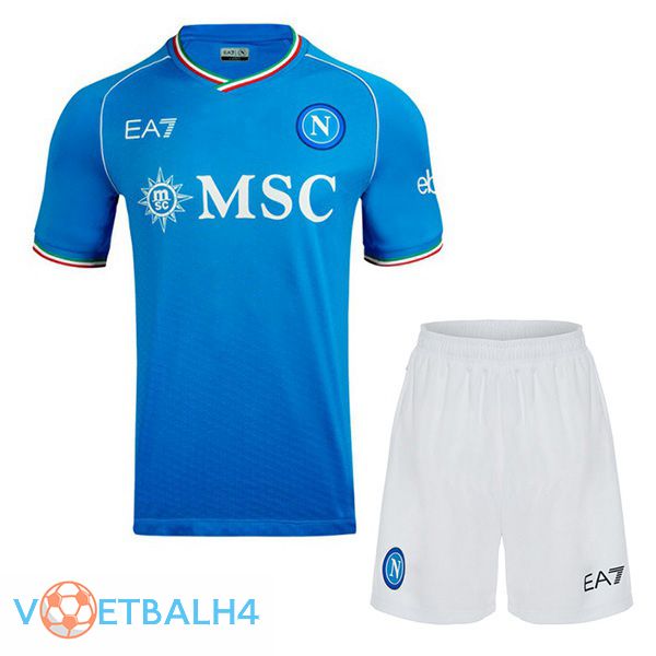 SSC Napoli kinderen thuis voetbal jersey blauw 2023/2024