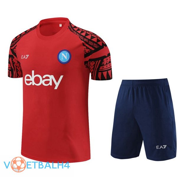 SSC Napoli Training T Shirt + korte broek rood 2023/2024