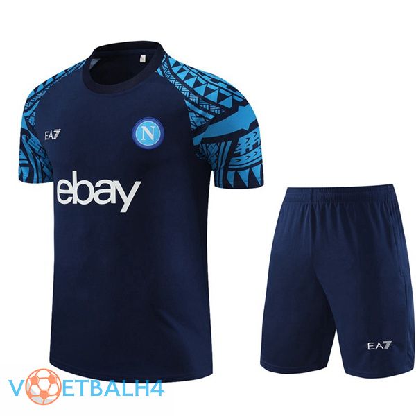 SSC Napoli Training T Shirt + korte broek koninklijk blauw 2023/2024