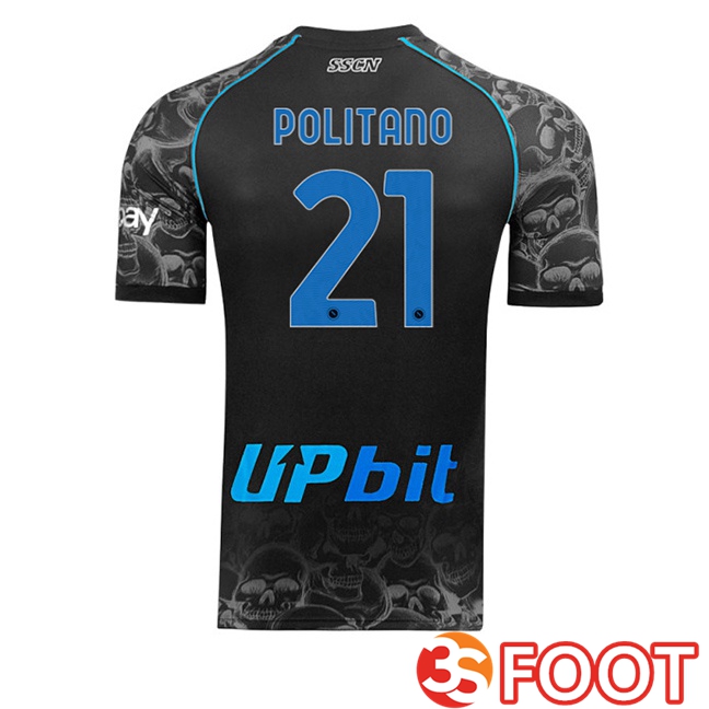 SSC Napoli (Matteo Politano 21) Halloween zwart 2023/2024