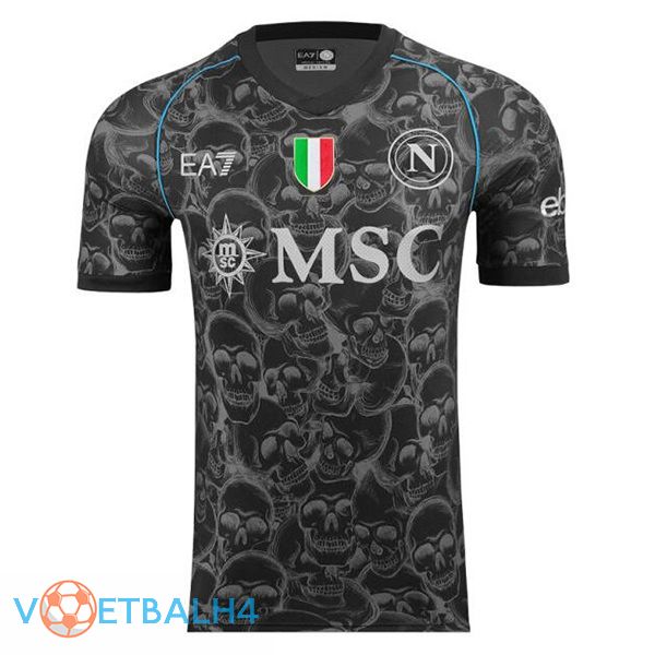 SSC Napoli voetbal jersey Halloween zwart 2023/2024