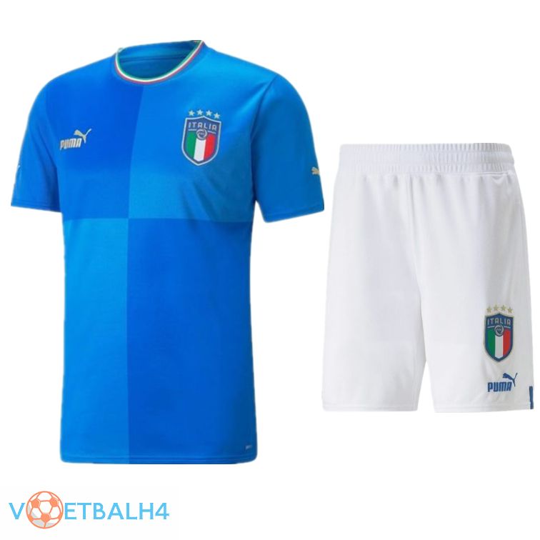 Italië voetbal jersey thuis + korte broek wereldbeker 2022