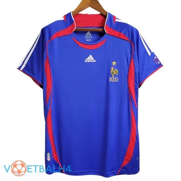 Frankrijk Retro thuis voetbal jersey 2006