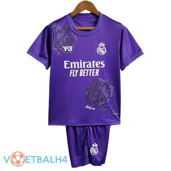 Real Madrid Y3 kinderen voetbal jersey Speciale editie paars 2024/2025