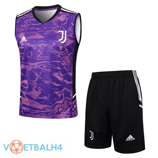 Juventus voetbal Vest + korte broek paars 2023/2024