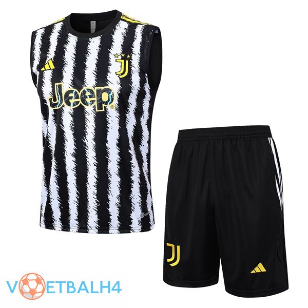 Juventus voetbal Vest + korte broek zwart wit 2023/2024