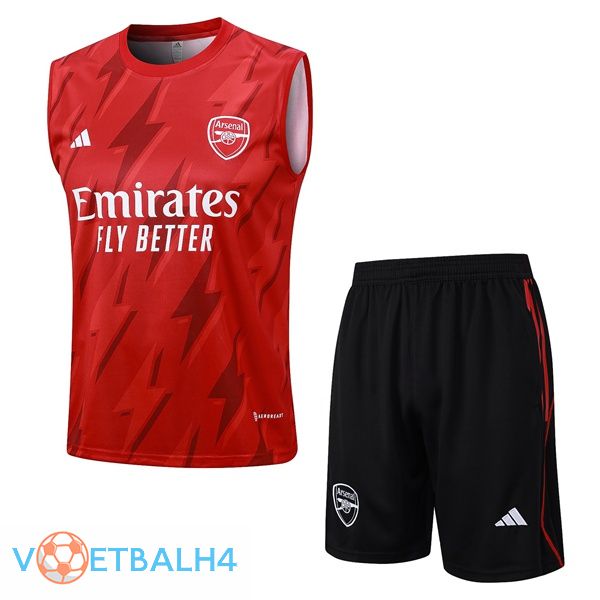 Arsenal voetbal Vest + korte broek rood 2023/2024