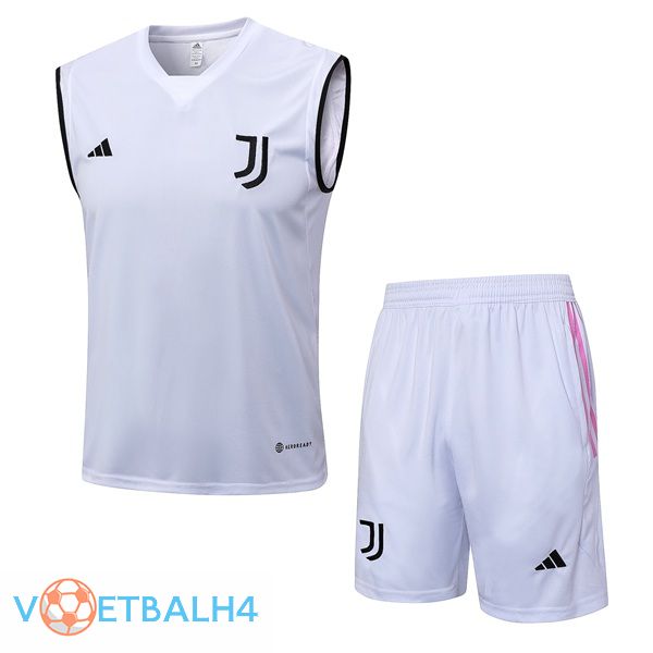 Juventus voetbal Vest + korte broek wit 2023/2024