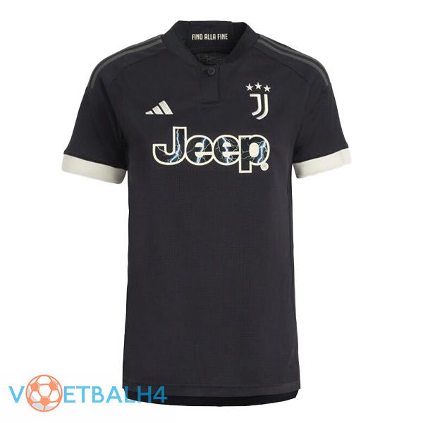 Juventus derde voetbal jersey zwart 2023/2024