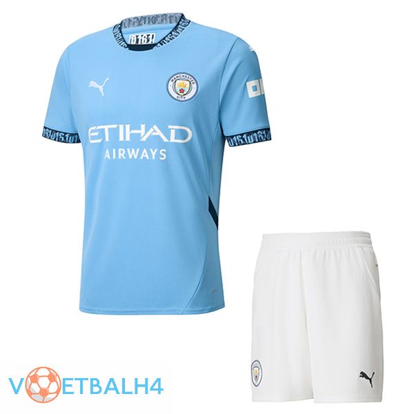 Manchester City kinderen thuis nieuw voetbal jersey 2024/2025