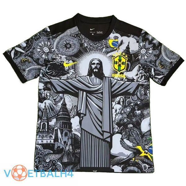 Brazilië voetbal jersey Speciale editie Jesus zwart 2024/2025