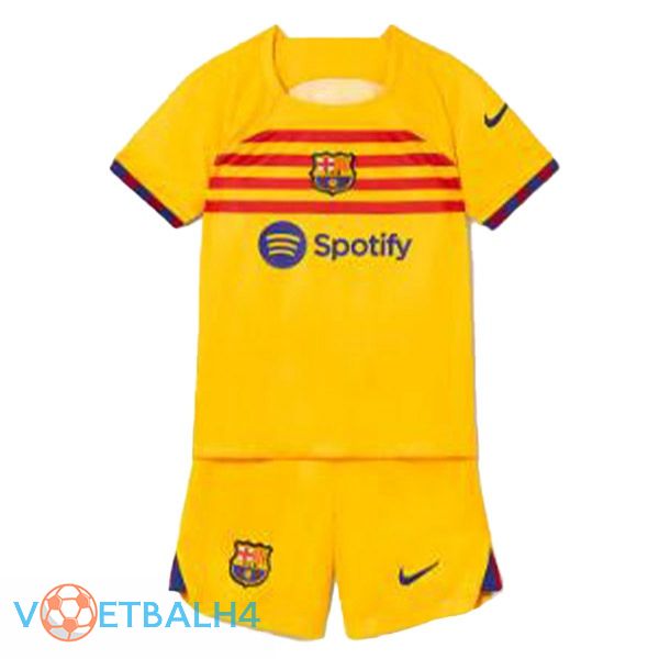 FC Barcelona kinderen voetbal jersey vierde geel 2022/2023