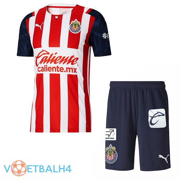 CD Guadalajara kinderen thuis jersey rood wit 2021/22