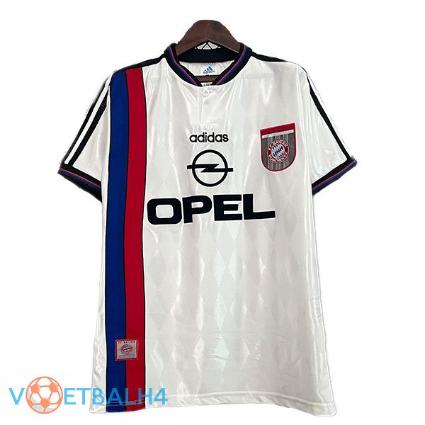 Bayern Munich Retro uit voetbal jersey wit 1996-1998