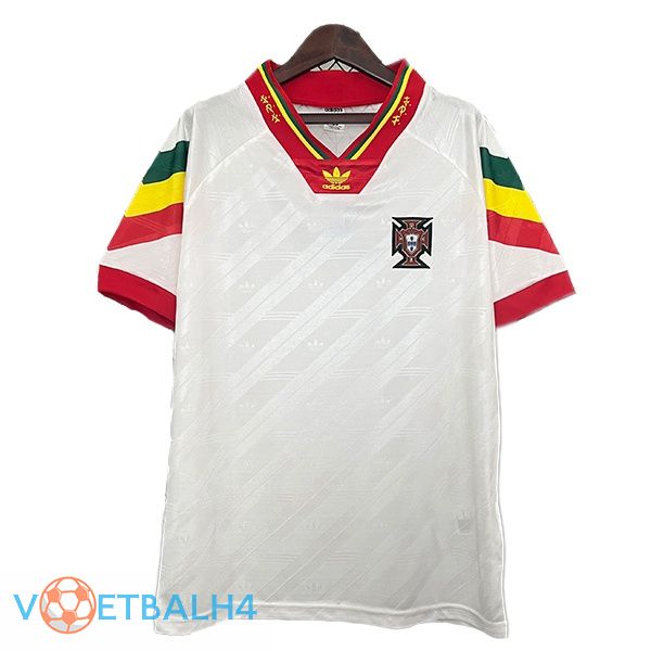 Portugal Retro uit voetbal jersey wit 1992-1994