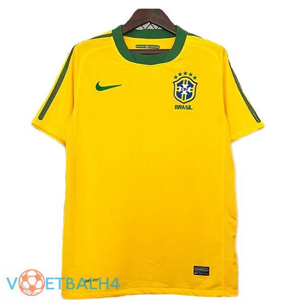 Brazilië Retro thuis voetbal jersey geel 2010