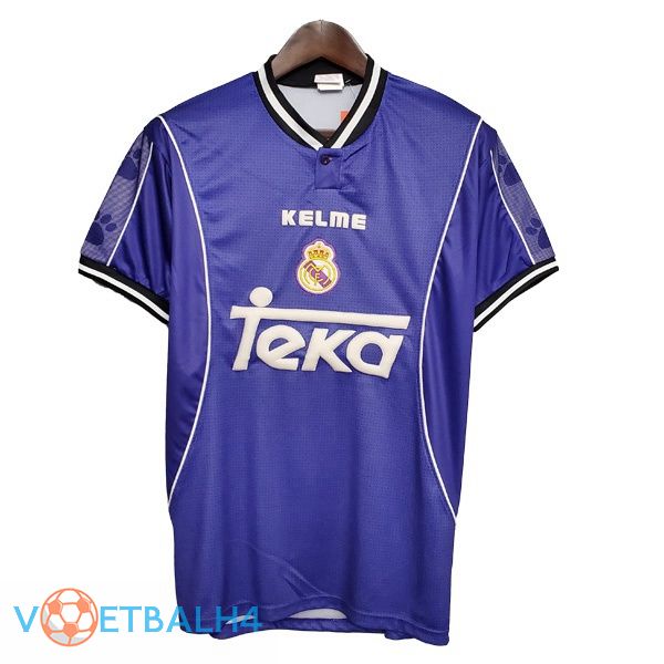 Real Madrid Retro uit jersey blauw 1997-1998